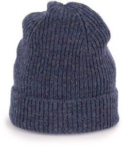K-up KP557 - Classic knit beanie in recycled yarn Horizon Blue heather