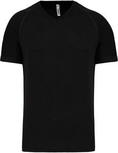PROACT PA476 - Men's V-neck short-sleeved sports T-shirt Black