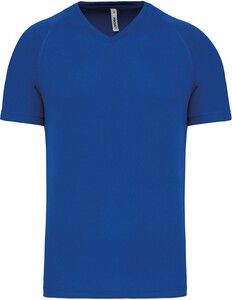 PROACT PA476 - Men's V-neck short-sleeved sports T-shirt Sporty Royal Blue