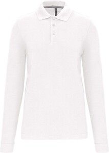 WK. Designed To Work WK276 - Men's long-sleeved polo shirt White