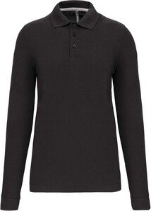 WK. Designed To Work WK276 - Polo homme manches longues Dark Grey