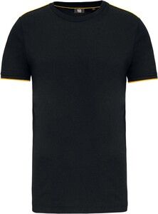 WK. Designed To Work WK3020 - Men's short-sleeved DayToDay t-shirt Black / Yellow