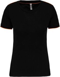 WK. Designed To Work WK3021 - Dames-t-shirt DayToDay korte mouwen Zwart / Oranje