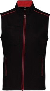 WK. Designed To Work WK6148 - Gilet DayToDay pour homme Noir-Rouge