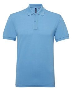 ASQUITH AND FOX AQ015 - MENS POLYCOTTON BLEND POLO Cornflower