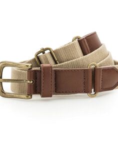 ASQUITH AND FOX AQ902 - FAUX LEATHER AND CANVAS BELT Khaki