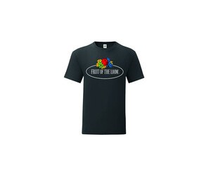 FRUIT OF THE LOOM VINTAGE SCV150 - T-shirt da uomo con logo Fruit of the Loom Black