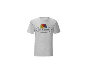 FRUIT OF THE LOOM VINTAGE SCV150 - T-shirt da uomo con logo Fruit of the Loom Grigio medio melange