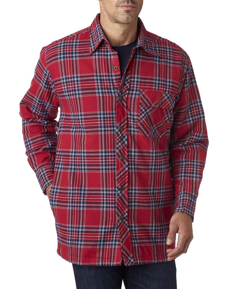 Backpacker BP7002 - Men's Flannel Shirt Jacket with Quilt Lining