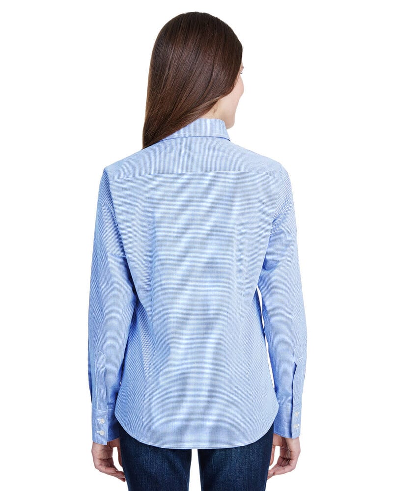 Artisan Collection by Reprime RP320 - Ladies Microcheck Gingham Long-Sleeve Cotton Shirt