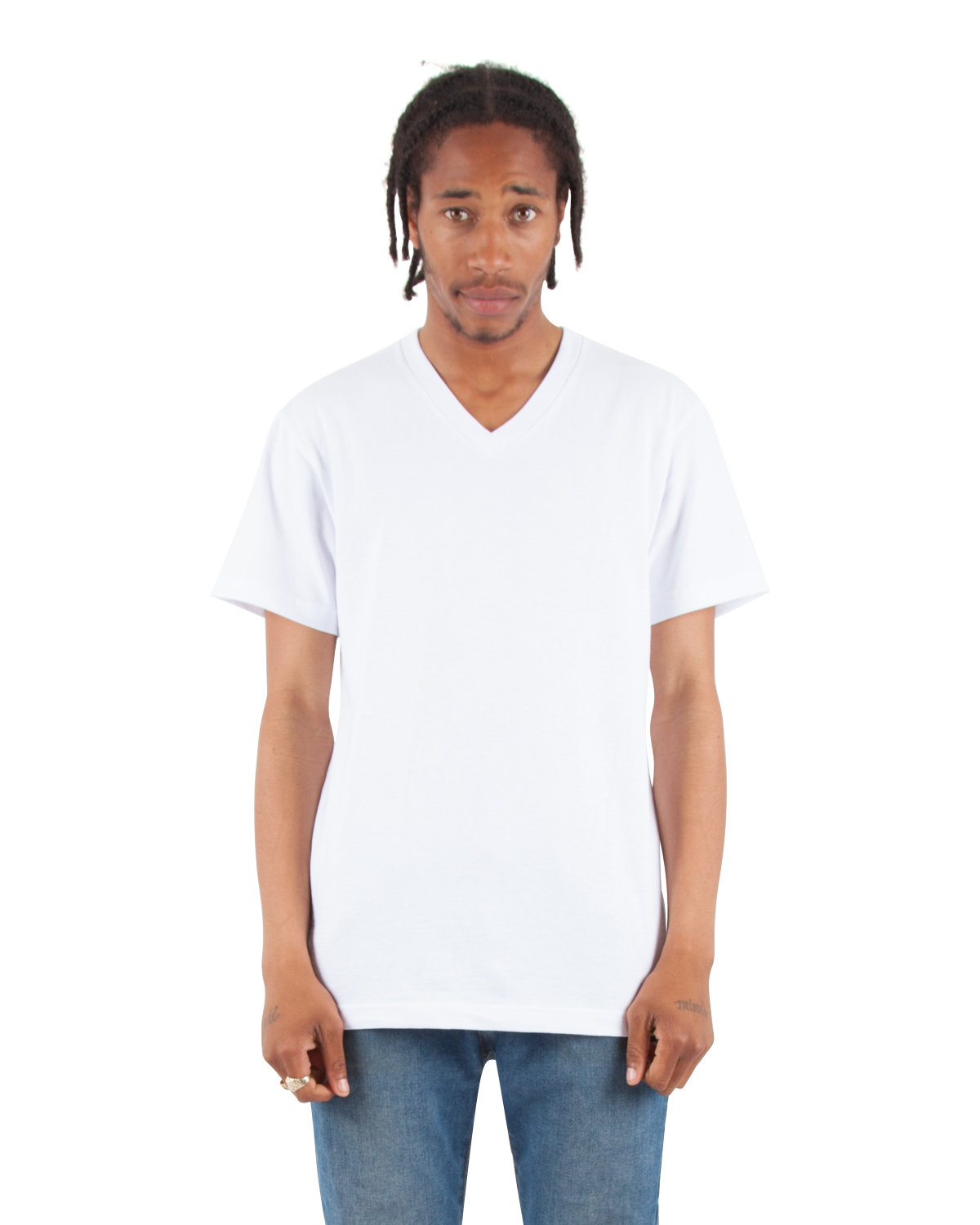 Adult 6.2 oz., V-Neck T-Shirt | Wordans USA