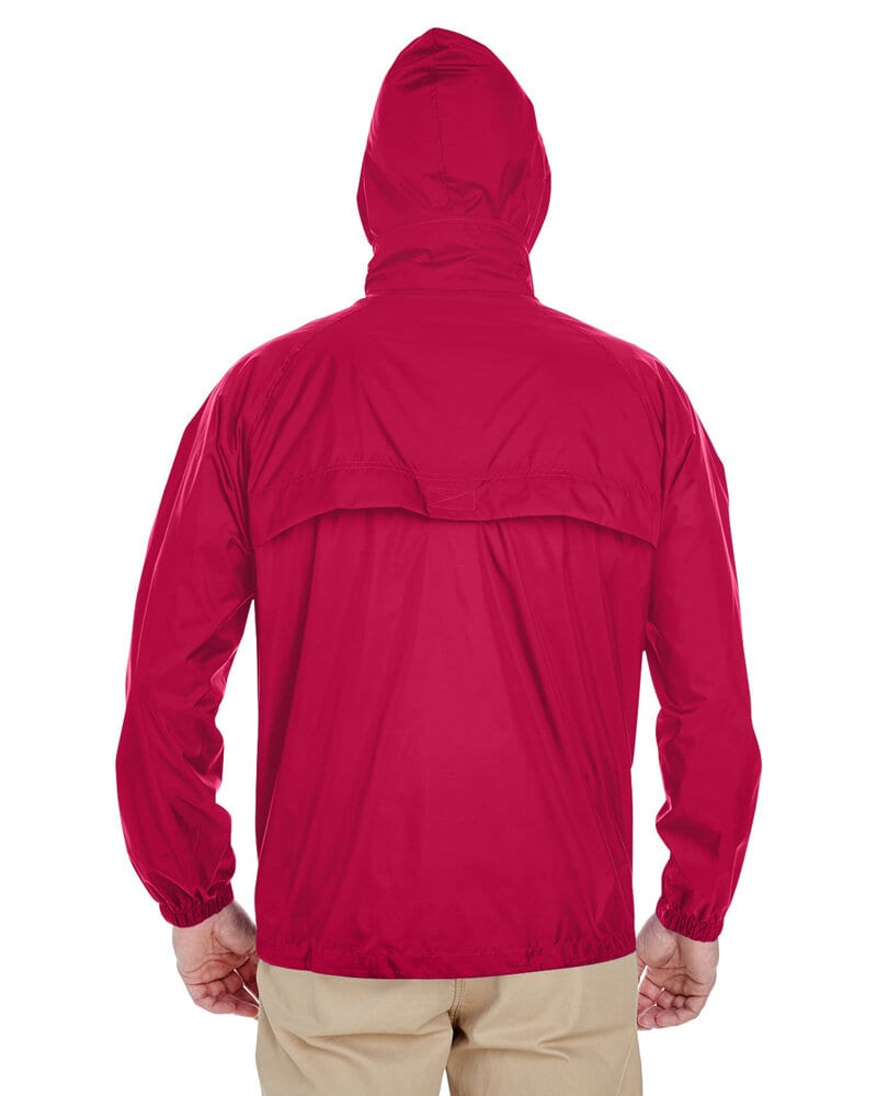UltraClub 8929 - Adult Full-Zip Hooded Pack-Away Jacket