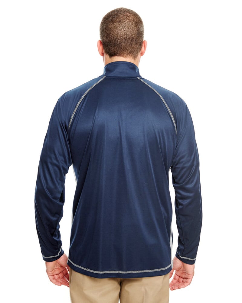UltraClub 8398 - Adult Cool & Dry Sport Quarter-Zip Pullover with Side and Sleeve Panels