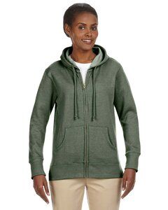 econscious EC4580 - Ladies Organic/Recycled Heathered Fleece Full-Zip Hooded Sweatshirt