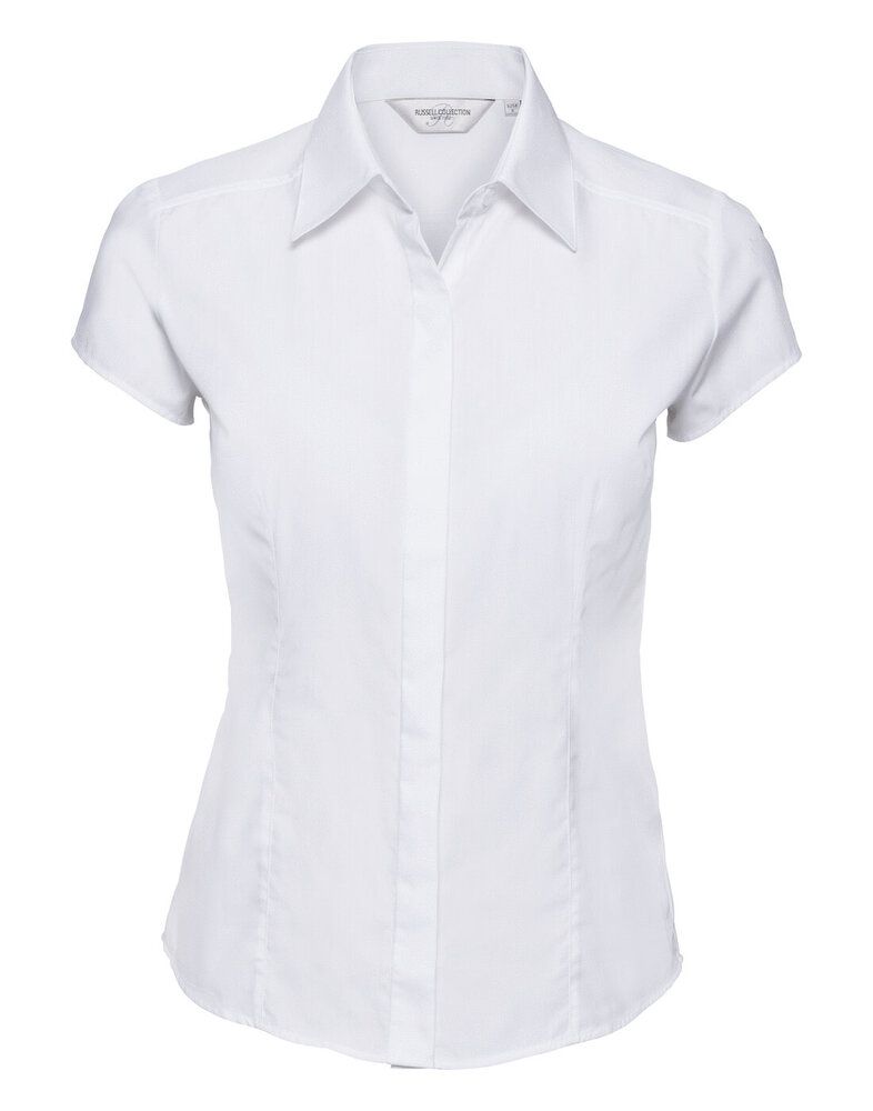 RUSSELL R925F - LADIES CAP SLEEVE POLYCOTTON SHIRT