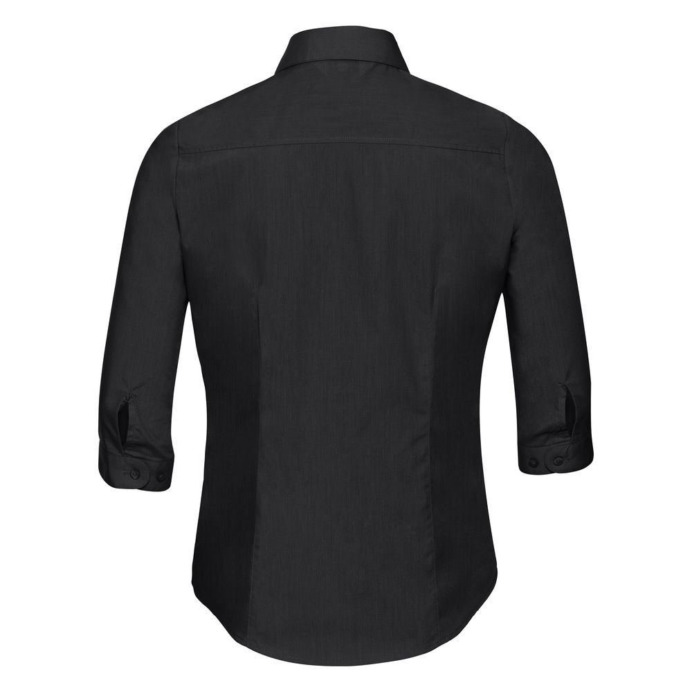 RUSSELL R926F - LADIES 3/4 SLEEVE POLYCOTTON POPLIN SHIRT