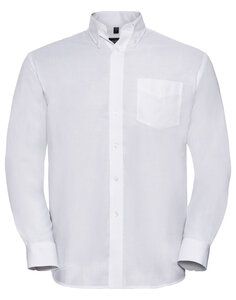 RUSSELL R932M - MENS LONG SLEEVE OXFORD SHIRT White
