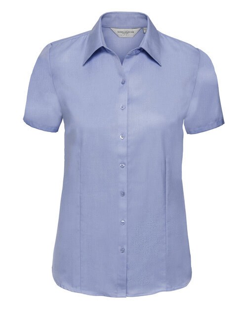 RUSSELL R963F - LADIES SHORT SLEEVE HERRINGBONE SHIRT