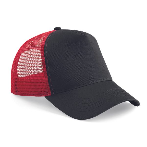 Beechfield B640 - Gorra Camionera (Trucker) Con Mitad En Malla