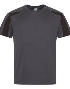 JUST COOL BY AWDIS JC003 - CONTRAST COOL T Charcoal/ Jet Black