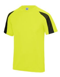JUST COOL BY AWDIS JC003 - CONTRAST COOL T Electric Yellow/ Jet Black
