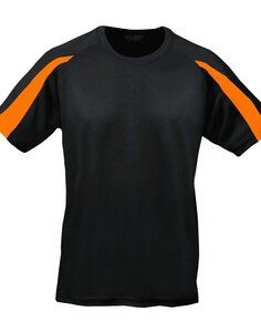 JUST COOL BY AWDIS JC003 - CONTRAST COOL T Jet Black / Electric Orange