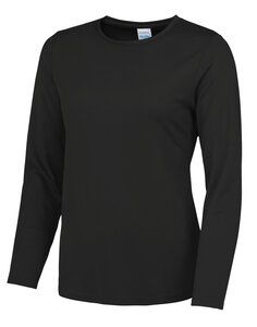 JUST COOL BY AWDIS JC012 - WOMENS LONG SLEEVE COOL T Jet Black