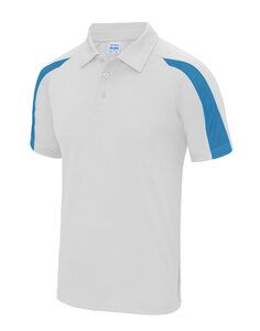 JUST COOL BY AWDIS JC043 - CONTRAST COOL POLO Arctic White/Sapphire