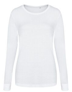 JUST TEES JT002F - LONG SLEEVE WOMENS TRI-BLEND T White