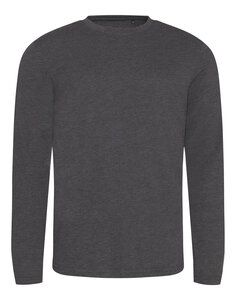 JUST TEES JT002 - LONG SLEEVE TRI-BLEND T Heather Charcoal