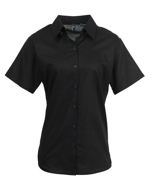 PREMIER WORKWEAR PR336 - LADIES SIGNATURE OXFORD SHORT SLEEVE BLOUSE