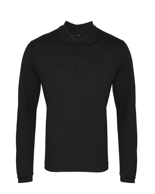 PREMIER WORKWEAR PR617 - LONG SLEEVE COOLCHECKER PIQUE POLO SHIRT
