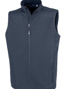 RESULT R902M - RECYCLED 2 LAYER PRINTABLE SOFTSHELL BODYWARMER Navy