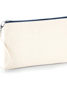 WESTFORD MILL W520 - CANVAS WRISTLET POUCH Natural/Navy