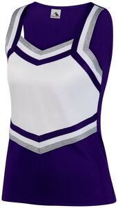 Augusta Sportswear 9141 - Girls Pike Shell Purple/ White/ Metallic Silver