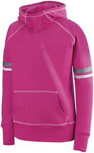Augusta Sportswear 5441 - Girls Spry Hoodie  Power Pink/ White/ Graphite