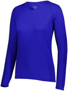 Augusta Sportswear 2797 - Ladies Attain Wicking Long Sleeve Tee Purple (Hlw)