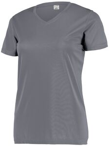 Augusta Sportswear 4792 - Ladies Attain Wicking Set In Sleeve Tee  Grafito