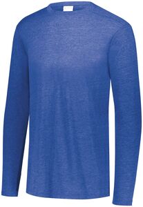 Augusta Sportswear 3075 - Tri Blend Long Sleeve Tee Royal Heather