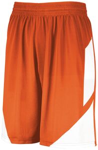 Augusta Sportswear 1734 - Youth Step Back Basketball Shorts Orange/White