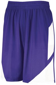Augusta Sportswear 1734 - Youth Step Back Basketball Shorts Purple/White