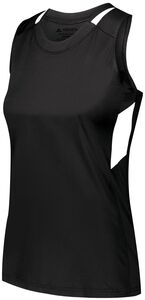 Augusta Sportswear 2437 - Girls Crossover Tank Black/White