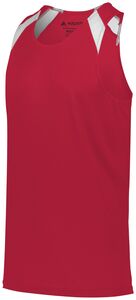 Augusta Sportswear 344 - Youth Overspeed Track Jersey Scarlet/White