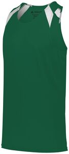 Augusta Sportswear 344 - Youth Overspeed Track Jersey Dark Green/White