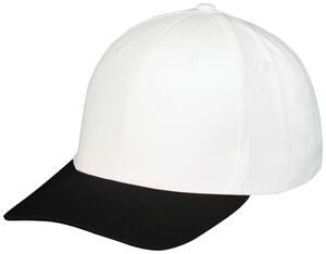 Augusta Sportswear 6252 - Youth Rally Cotton Twill Cap White/Black