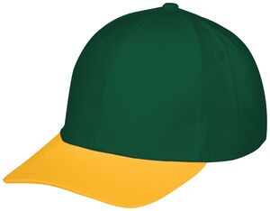 Augusta Sportswear 6252 - Youth Rally Cotton Twill Cap Dark Green/Gold