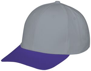 Augusta Sportswear 6252 - Youth Rally Cotton Twill Cap Blue Grey/Purple