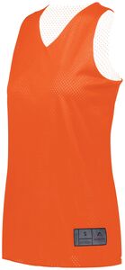 Augusta Sportswear 163 - Ladies Tricot Mesh Reversible 2.0 Jersey Orange/White