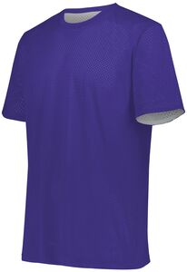 Augusta Sportswear 1603 - Youth Short Sleeve Mesh Reversible Jersey Purple/White