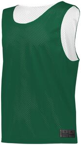Augusta Sportswear 9718 - Youth Mesh Reversible Pinnie Dark Green/White